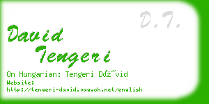 david tengeri business card